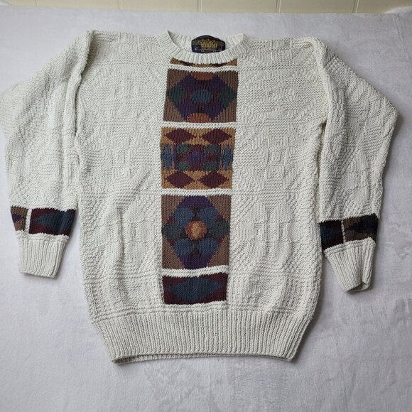 Ralph Lauren Other - VTG 90's Ralph Lauren Chaps Scout Men's White Knit Linen/Cotton Sweater Size XL